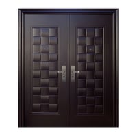 Puerta Seguridad Luxury Chocolate Doble Izquierda 170 x 215 cm