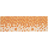 Cenefa Vetro baño naranja 8X25 cm