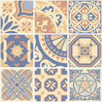Piso Cerámico Mosaico Azul 44X44 1.74