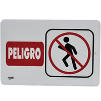 Señal "peligro " placa rígida autoadherible 22.8 x 15. 2 cm