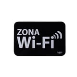 Señal "zona de wi-fi" placa rígida autoadherible 22.8 x 15.2 cm