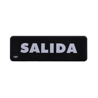 Señal "salida" placa rígida autoadherible 23 x 7.5 cm