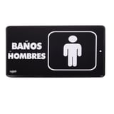 Señal " baños hombres" placa rígida autoadherible 22.8 x 15.2 cm