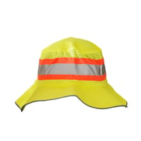 Sombrero de Seguridad en Poliéster Amarillo 5 Cm