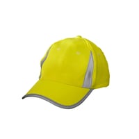 Gorra de seguridad en poliéster con reflejante amarillo