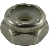 Tuercas gruesas inserción nylon de acero Inox. 6-32 4 pzs.