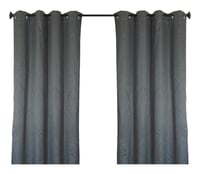 Cortina Black Out Hojas gris 135x220 cm