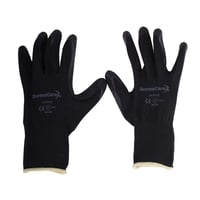 Guante negro nylon c/recubrimiento látex naranja