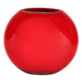 Florero de cerámica rojo grande