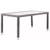 Mesa Porto 160x90 cm metal/ratán PE cubierta negra