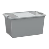 Contenedor de plastico bi box grande gris con blanco