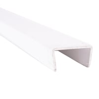 Perfil "U" Rectangular 10x18mm PVC Blanco 1 m