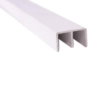 Perfil Doble "U" 10x6+6mm PVC Blanco 1 m