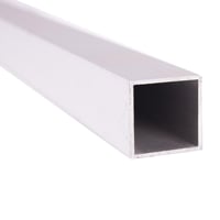 Tubo Cuadrado 20 mm Aluminio Anodizado Plata 1 m