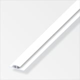 Perfil "H" 25x8mm PVC blanco 1m