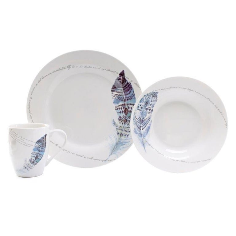 Vajilla redonda 12 piezas boho hotsell
