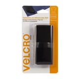 Velcro sujetadores con adhesivo para telas, 1 tira, 15.2cm x 10.1cm, color negro, adherencia permanente