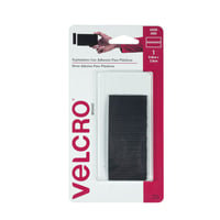 Velcro con adhesivo para plásticos, 1 tira negro, soporta hasta 40°C