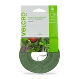 Velcro sujetadores para plantas, cinta 9m x 1.2 cm, color verde, no daña las plantas, reutilizable