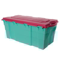 Baúl 100 litros color aqua con rosado