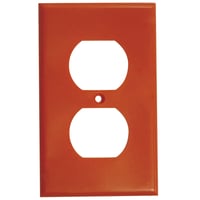 Placa de Plástico para Contacto Dúplex Naranja