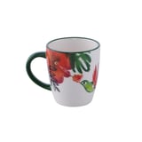 Taza cerámica flores