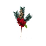Rama 32 centímetros flor rojo / verde