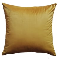 Cojín decorativo color dorado de 43x43 cm.