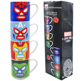 Juego 4 tazas porcelana lucha libre