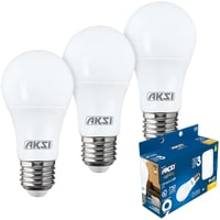 Pack 3 Foco Led A19 9W Luz Calida