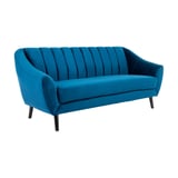 Sofá de 3 plazas  terciopelo azul