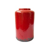 Jarron Ceramica Rojo Cilindric