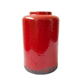 Jarron Ceramica Rojo Cilindric