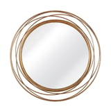 Espejo dorado redondo  de aros 90 cm