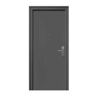 Puerta Seguridad 3 Líneas Gris Oxford Izquierda 95 x 215 cm