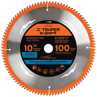 Disco Sierra para Aluminio 10" 100D Centro 5/8" Truper Expert