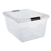 Caja con broches transparente 42 litros