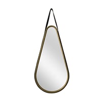 Espejo decorativo paisley Gota de 30 x 60.5 cm Dorado
