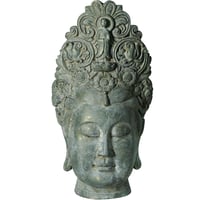 Cabeza Buda Nepal verde 46 cm.