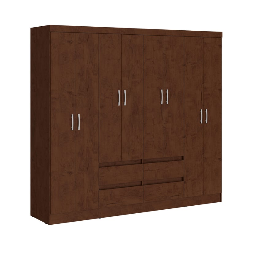Ropero 8 puertas 4 cajones Nogal - Sodimac.com.mx