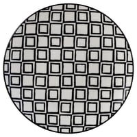 Plato blanco / negro Checkers 19  cm