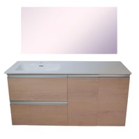 Mueble de baño Vega en Roble Provenzal con espejo