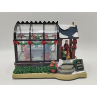 Salón de té Navideño iluminado animado 16cm