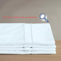 Set de 4 de Fundas para Almohada de 50 x 90cm Blanco