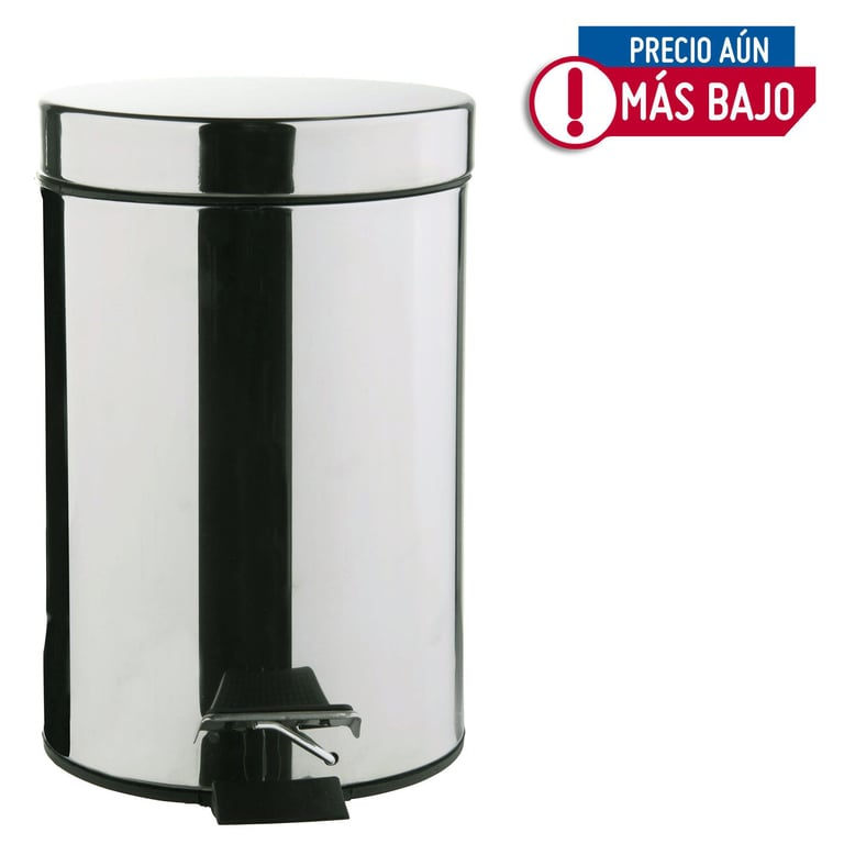 Honey-Can-Do TRS-02110 - Papelera Redonda De Acero Inoxidable Con
