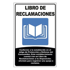 FIXSER - Señal de Libro Reclamacion 20x30 cm.