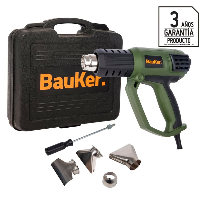 BAUKER - Pistola de Calor Eléctrica 2000W Bauker
