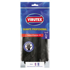 VIRUTEX - Guante Tradicional Calibre 35 Talla L - Negro