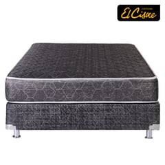 EL CISNE - Cama Americana Basic 1.5 Plazas + Colchón