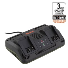 BAUKER - Cargador de Batería Inalámbrica Doble Free Power 18V